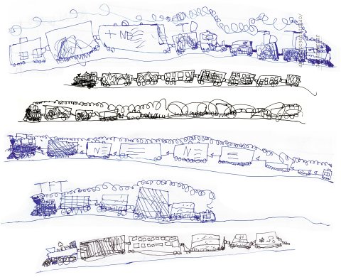 Six trains.