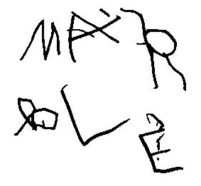 Max wrote 'marble'!
